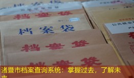 诸暨市档案查询系统：掌握过去，了解未来。