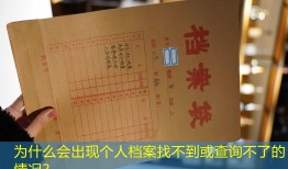 为什么会出现个人档案找不到或查询不了的情况？