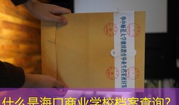 什么是海口商业学校档案查询？