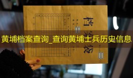 黄埔档案查询_查询黄埔士兵历史信息