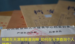 档案在天津哪里查询啊_如何在天津查询个人档案？
