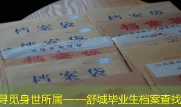 寻觅身世所属——舒城毕业生档案查找