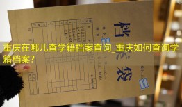 重庆在哪儿查学籍档案查询_重庆如何查询学籍档案？
