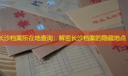 长沙档案所在地查询：解密长沙档案的隐藏地点