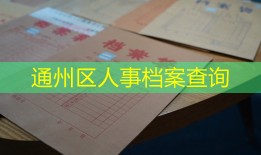 通州区人事档案查询