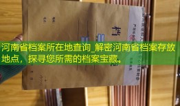 河南省档案所在地查询_解密河南省档案存放地点，探寻您所需的档案宝藏。