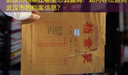武汉市档案在哪里怎么查询？如何轻松查询武汉市的档案信息？