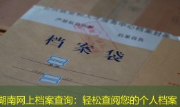 湖南网上档案查询：轻松查阅您的个人档案