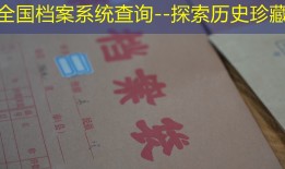 全国档案系统查询--探索历史珍藏