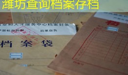 潍坊查询档案存档
