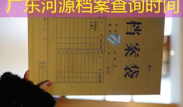 广东河源档案查询时间
