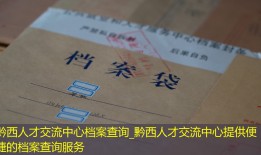 黔西人才交流中心档案查询_黔西人才交流中心提供便捷的档案查询服务