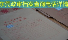 东莞政审档案查询电话详情
