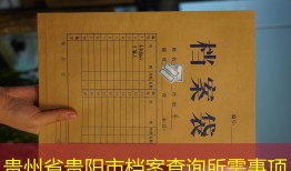 贵州省贵阳市档案查询所需事项