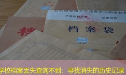 学校档案丢失查询不到：寻找消失的历史记录