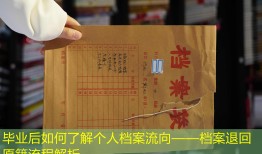 毕业后如何了解个人档案流向——档案退回原籍流程解析