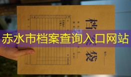 赤水市档案查询入口网站