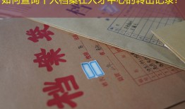 如何查询个人档案在人才中心的转出记录？
