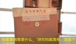 档案查询章是什么_“探究档案真相，发掘个人历程”