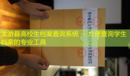 龙游县高校生档案查询系统 -- 方便查询学生档案的专业工具