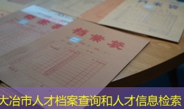 大冶市人才档案查询和人才信息检索