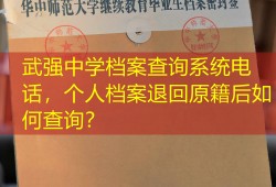 武强中学档案查询系统电话，个人档案退回原籍后如何查询？