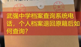 武强中学档案查询系统电话，个人档案退回原籍后如何查询？