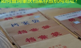 如何查询肇庆档案存放机构地址？