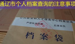 通辽市个人档案查询的注意事项
