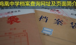 鸣凰中学档案查询网址及页面简介