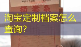淘宝定制档案怎么查询？