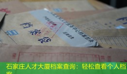 石家庄人才大厦档案查询：轻松查看个人档案
