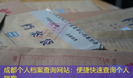 成都个人档案查询网站：便捷快速查询个人档案