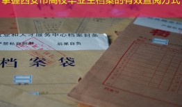 掌握西安市高校毕业生档案的有效查阅方式