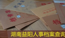 湖南益阳人事档案查询