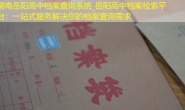 湖南岳阳高中档案查询系统_岳阳高中档案检索平台：一站式服务解决您的档案查询需求
