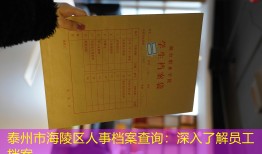 泰州市海陵区人事档案查询：深入了解员工档案
