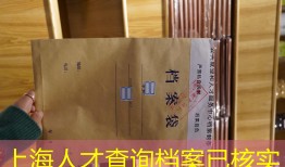 上海人才查询档案已核实