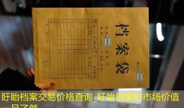 盱眙档案交易价格查询_盱眙档案的市场价值一目了然