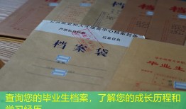 查询您的毕业生档案，了解您的成长历程和学习经历