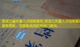 黑龙江省农垦人才档案查询_黑龙江农垦人才档案查询服务更新，实现更高效的跨部门查询。