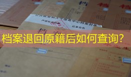 档案退回原籍后如何查询？