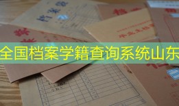全国档案学籍查询系统山东