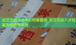 武汉光谷人才中心档案查询_武汉光谷人才档案在线查询平台