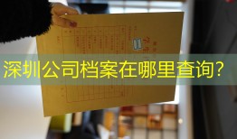深圳公司档案在哪里查询？