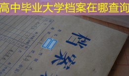 高中毕业大学档案在哪查询