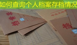 如何查询个人档案存档情况