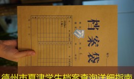 德州市夏津学生档案查询详细指南