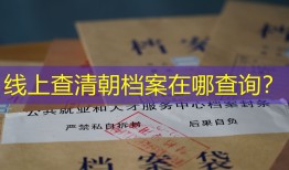 线上查清朝档案在哪查询？