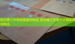 阳谷第三中学档案查询电话_阳谷第三中学个人档案查询电话